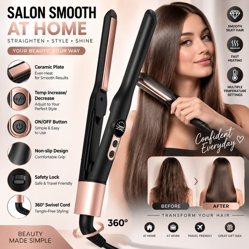 Mini hair straightener pencil - straightener,
